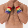 Barcode Berlin Lot de 2 Bandeaux de poignets Love is Love Rainbow